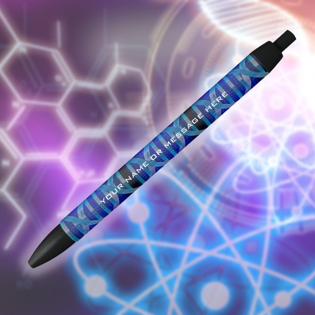 Personalized DNA Blue Science Pen (Personalized DNA Blue Science Black Ink Pen)