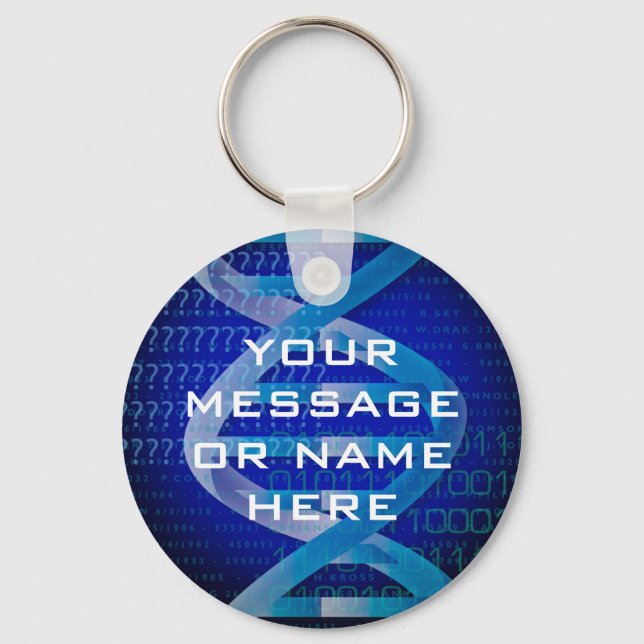 Personalized DNA Medical Science Keychain (Front)