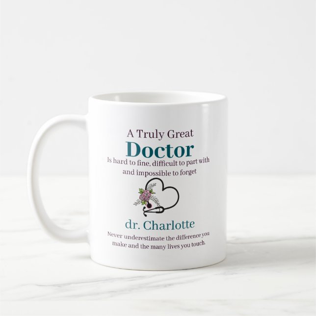 Personalized Doctor Appreciation Coffee Mug (Left)