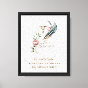 Personalized Doctor Appreciation New Beginnings Canvas Print