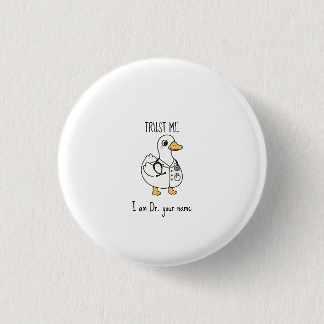 Personalized Doctor Duck Button (Front)