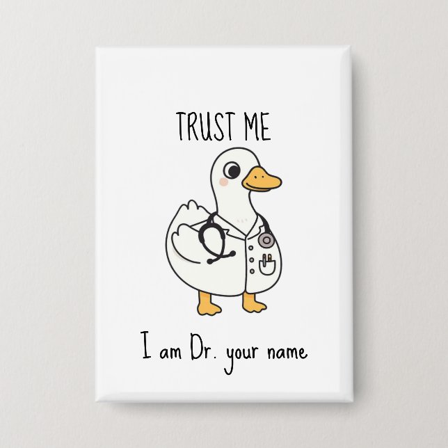 Personalized Doctor Duck Button (Front)