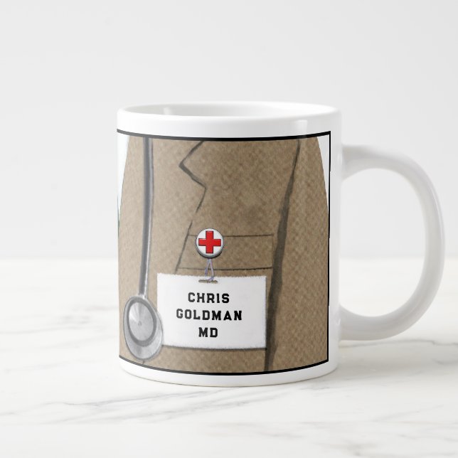Personalized Doctor Giant Coffee Mug (Right)