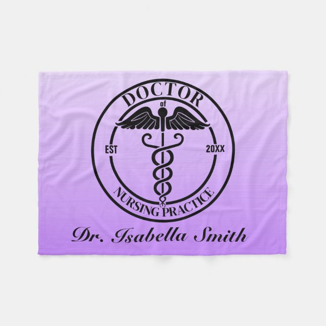 Personalized Doctor Gift For Graduate & Graduation Fleece Blanket (Front (Horizontal))