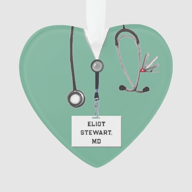 Personalized Doctor Gift Ornament (Front)