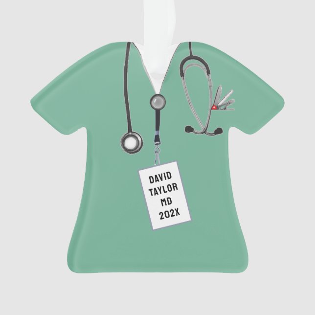 Personalized Doctor Gift Ornament (Front)