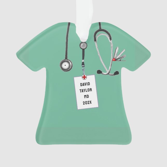 Personalized Doctor Gift Ornament (Front)