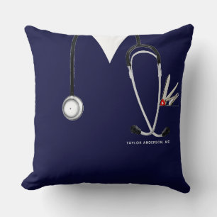 personalized doctor gift throw pillow