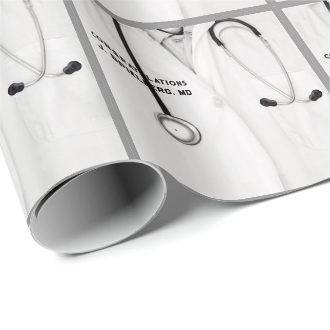 Personalized Doctor Gift Wrapping Paper (Roll Corner)