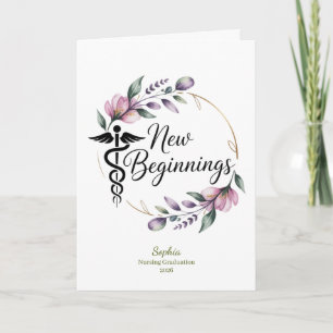 Personalized Doctor Graduation New Beginnings Card