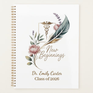 Personalized Doctor Graduation New Beginnings Planner