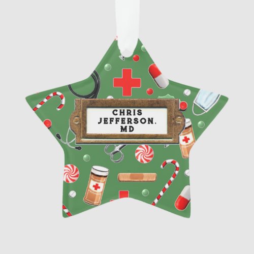 Personalized Doctor Holiday Gift Ornament