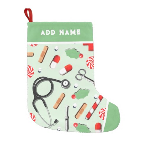 Personalized Doctor Holiday Gift Small Christmas Stocking