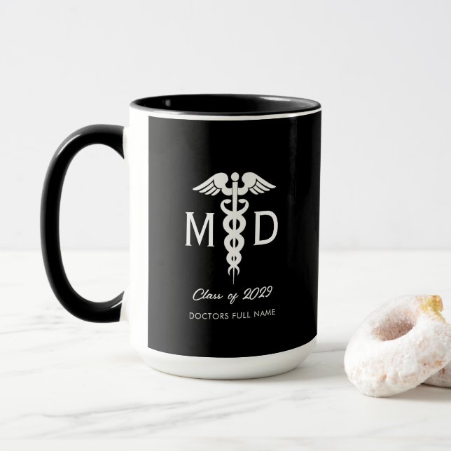 Personalized Doctor Medical Student Graduation Mug (With Donut)
