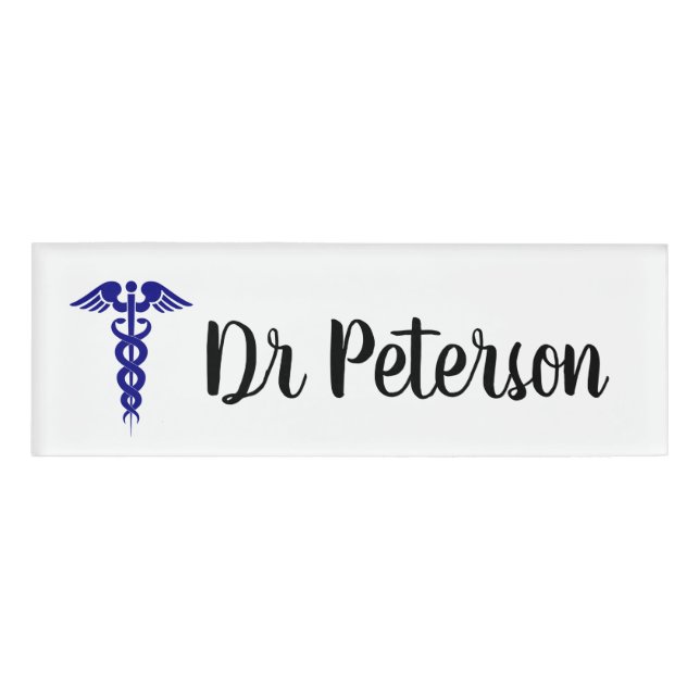 Personalized Doctor Name Tag (Front)