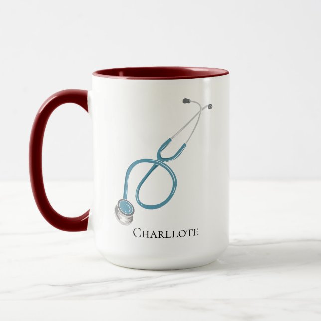 Personalized Doctor Stethoscope Name Mug (Left)