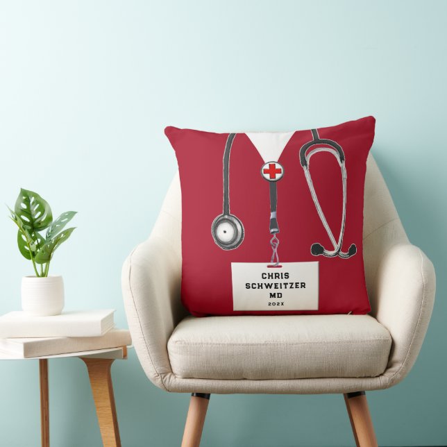 Personalized Doctor Throw Pillow (Chair)