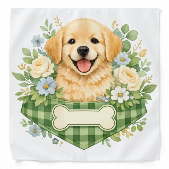 Personalized Dog Bandana | Custom Pet Name (Front)