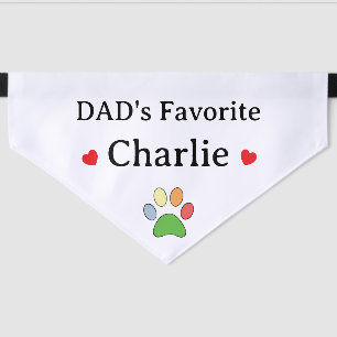 Personalized Dog Bandana – Dad's Favorite Custom  Pet Bandana Collar
