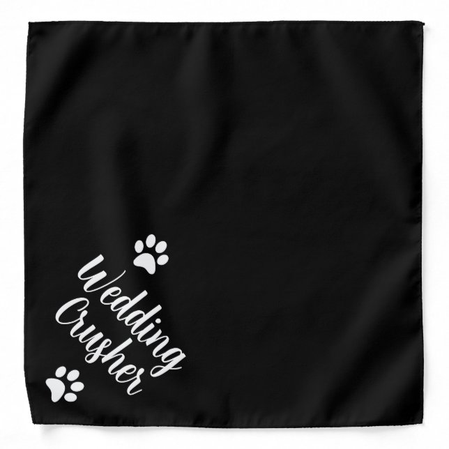 Personalized Dog Bandana, Wedding Crasher Dog Band Bandana (Front)