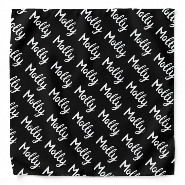 Personalized dog bandana with custom pet name (Front)