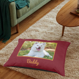 Personalized Dog Bed with Your Dog's Name and Phot
