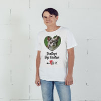 Personalized dog big brother photo & text T-Shirt