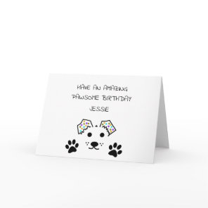 Personalized Dog Birthday Card