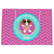 Personalized Dog Birthday Pool Party Gift Bag