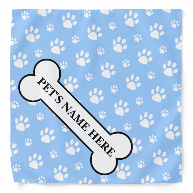 Personalized Dog Bone Bandana (Front)