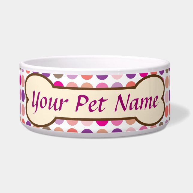 Personalized Dog Bone Pet Dish (Front)