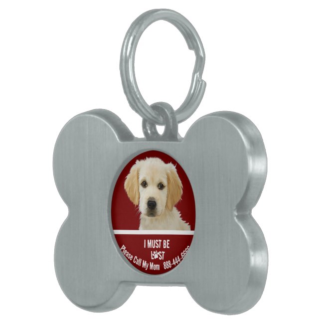 Personalized Dog Bone Tag | Custom Pet ID Tag (Front Right)