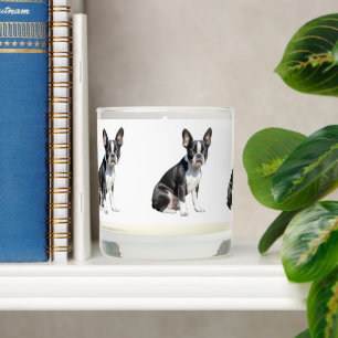 Personalized Dog Boston Terrier Scented Candle