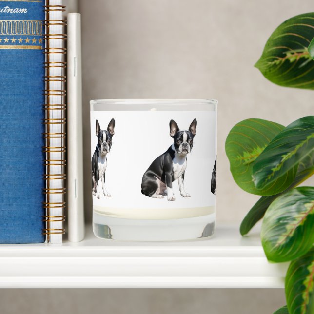 Personalized Dog Boston Terrier Scented Candle (Shelf)