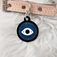 Evil eye top dog collar charm
