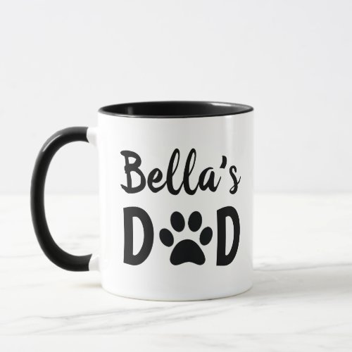 Personalized Dog Cat Dad With Pet Name Father Gift Mug