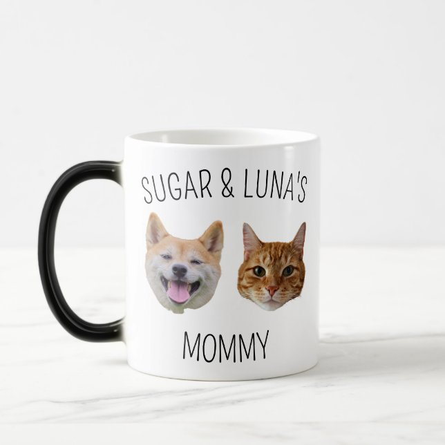Personalized Dog Cat Face Mug, Mug gift for Mom (Left)