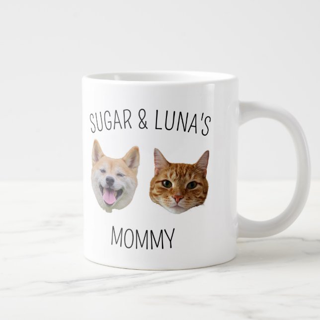 Personalized Dog Cat Face Mug, Mug gift for Mom (Right)