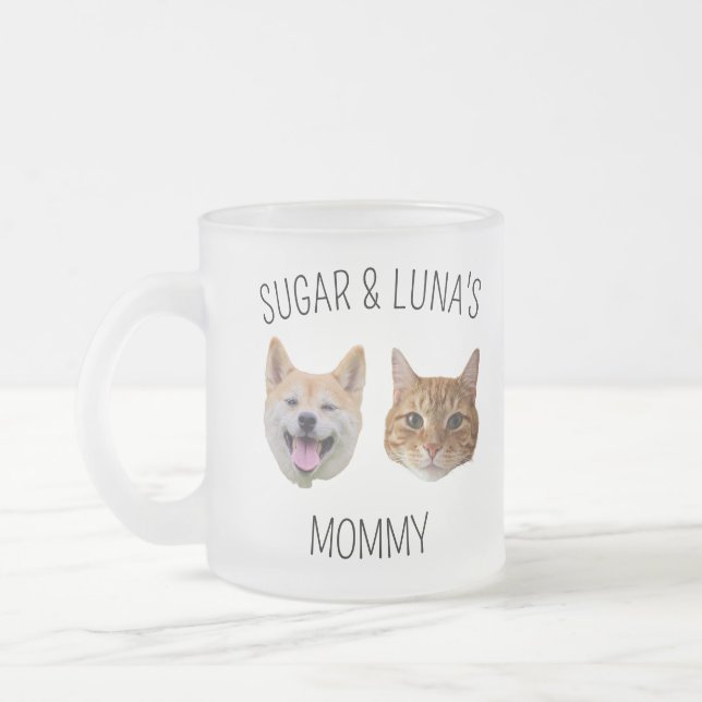 Personalized Dog Cat Face Mug, Mug gift for Mom (Left)