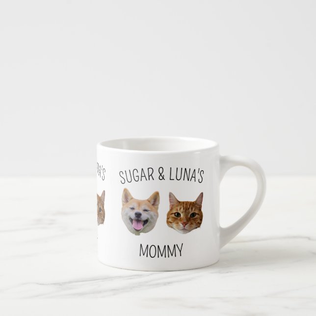 Personalized Dog Cat Face Mug, Mug gift for Mom (Right)