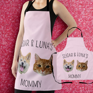 Personalized Dog Cat Face Photo, Cute Gift for Mom Apron