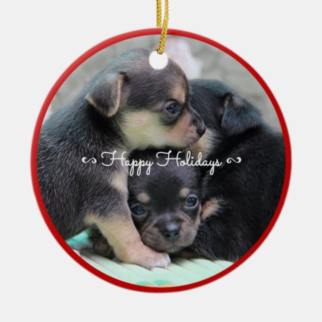 Personalized Dog Christmas Ornaments Your Photo (Front)