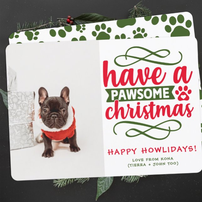 Personalized Dog Christmas Photo Custom Picture Holiday Card (Creator Uploaded)