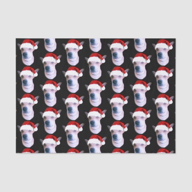 Personalized Dog Christmas Tissue Paper (Front)