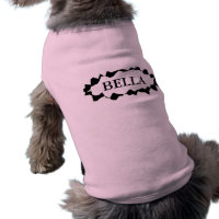 Personalized dog clothing with custom female name