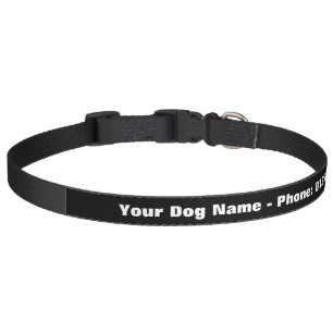 Personalized dog collar with phone number and name