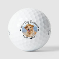 Personalized Dog Dad Best Ever Custom Photo Golf Balls