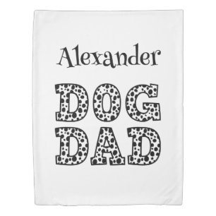 Personalized "Dog Dad" Custom Name Bedding Duvet Cover