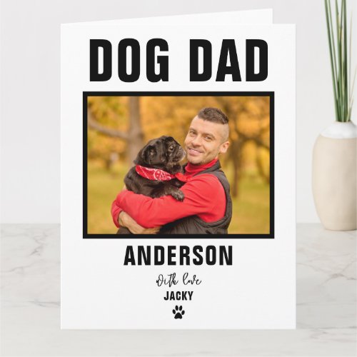 Personalized Dog Dad Custom Photo Card