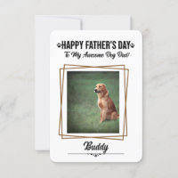Personalized Dog Dad Father's Day Card